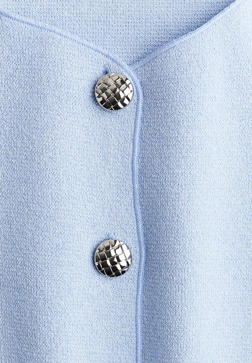 H&M - Short-sleeved jersey cardigan - light blue