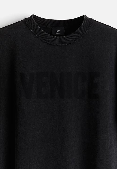 H&M - Loose fit printed T-shirt - black