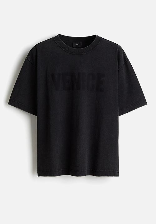 H&M - Loose fit printed T-shirt - black