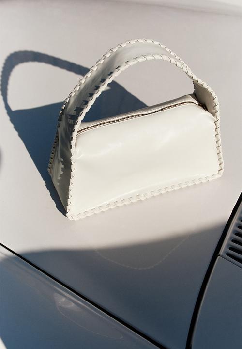 H&M - Interwoven-detail shoulder bag - light beige