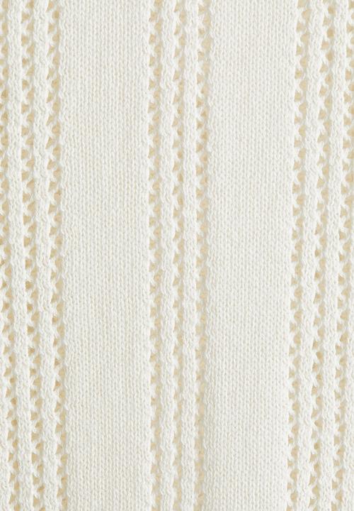H&M - Regular fit pointelle-knit jumper - white