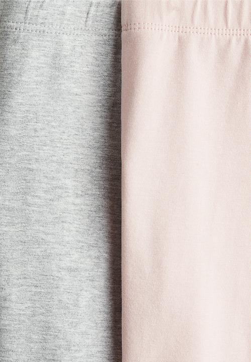 H&M - 2-pack cycling shorts - light pink/light grey 