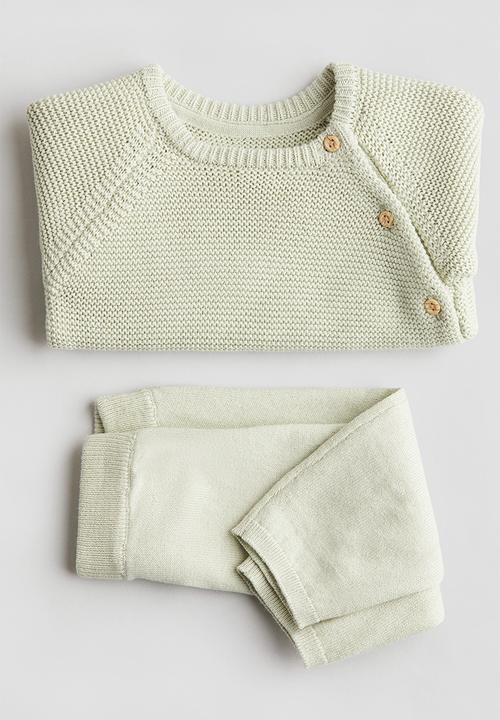 H&M - 2-piece cotton set - light green