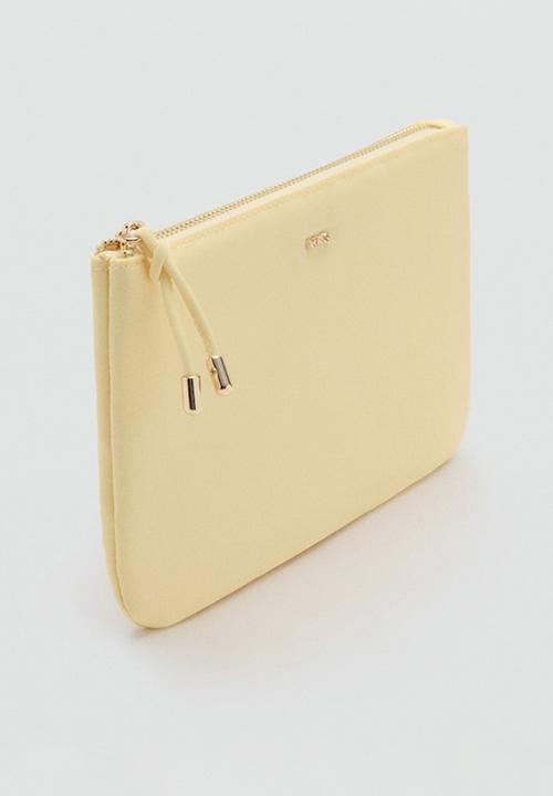 MANGO - Cosmetic bag sorbete - amarillo pastel