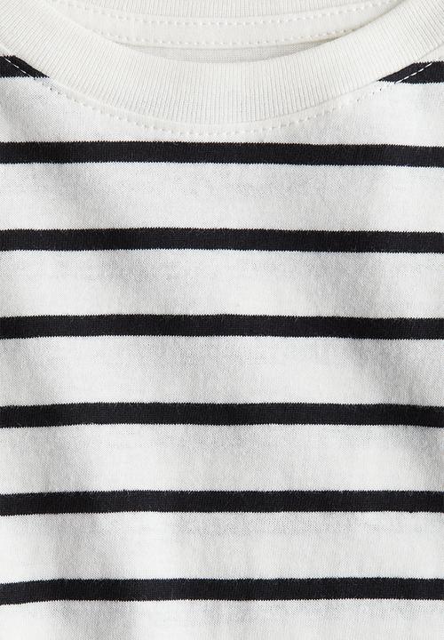 H&M - Cotton jersey T-shirt - white/striped