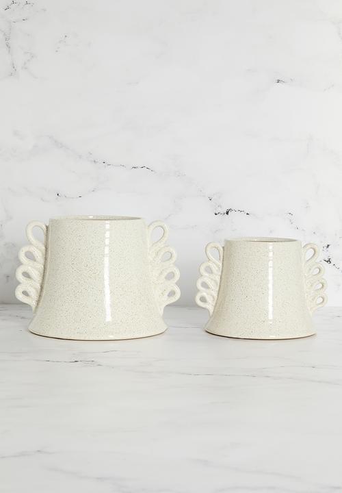 Sixth Floor - Planter Stoneware - White