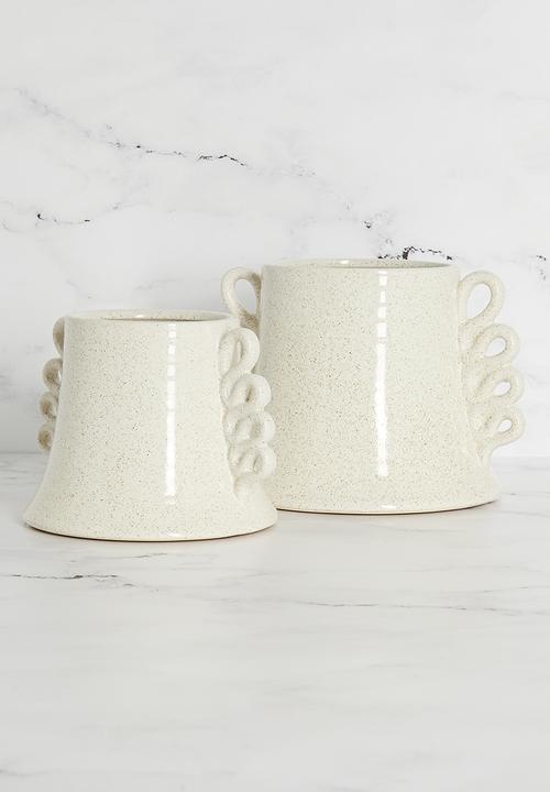 Sixth Floor - Planter Stoneware - White