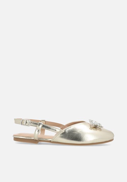 Pop Candy - Butterfly brooch pumps - gold