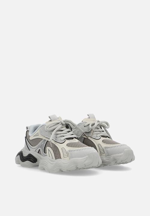 Pop Candy - Chunky lace up sneakers - grey