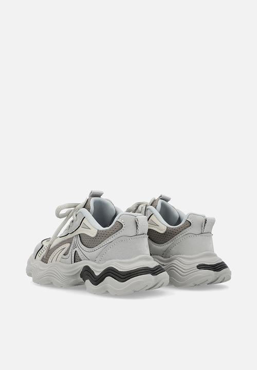 Pop Candy - Chunky lace up sneakers - grey