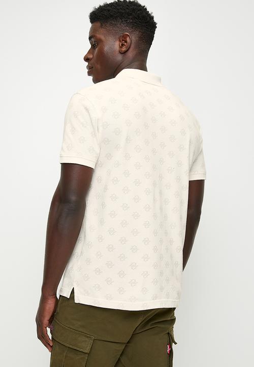 Levi’s® - Levis Hm Polo long sleeve Script Geo Egret Pique - neutral