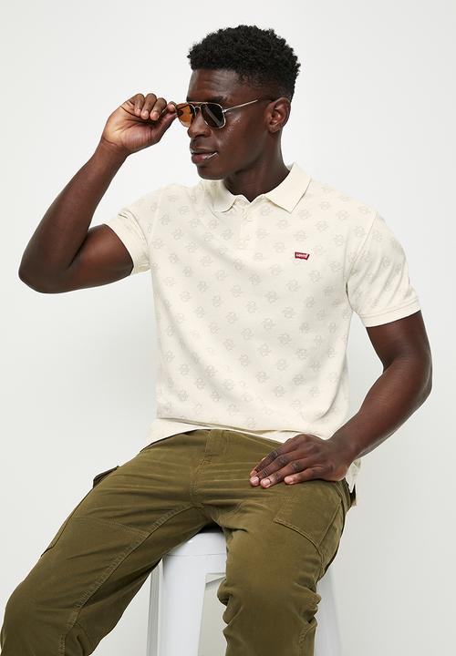 Levi’s® - Levis Hm Polo long sleeve Script Geo Egret Pique - neutral