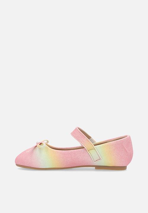 Pop Candy - Bow detail glitter pump - pastel multi