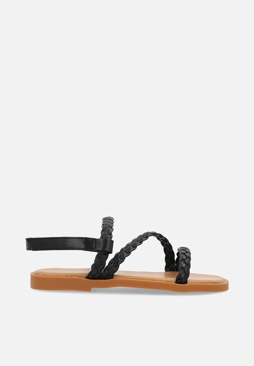 Pop Candy - Weaved sandals - black