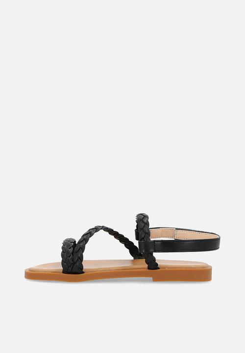 Pop Candy - Weaved sandals - black