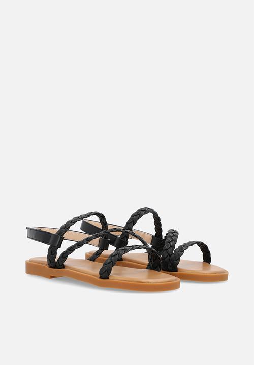 Pop Candy - Weaved sandals - black