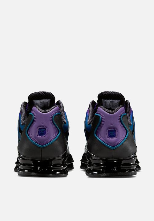 purple and black nike shox