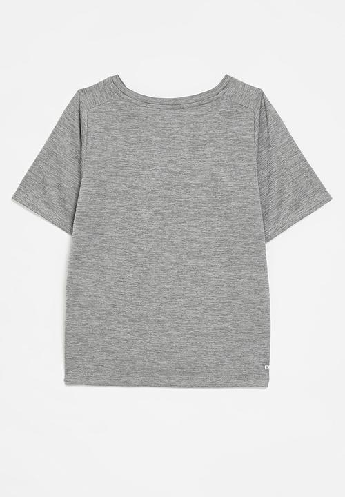 Nike - Nike dri-fit short sleeve top - smoke grey heather