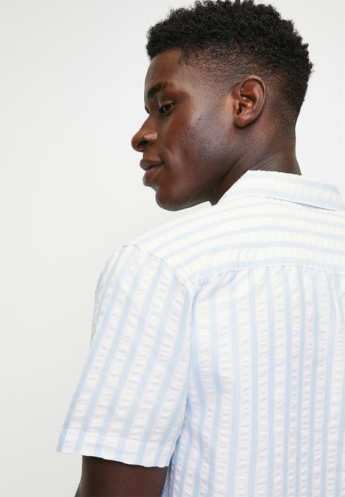 Brave Soul - Shirts - Blue & White