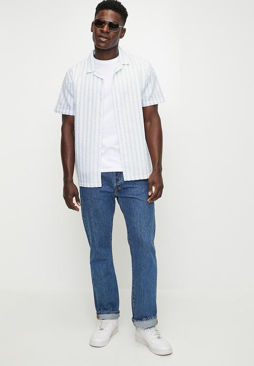 Brave Soul - Shirts - Blue & White