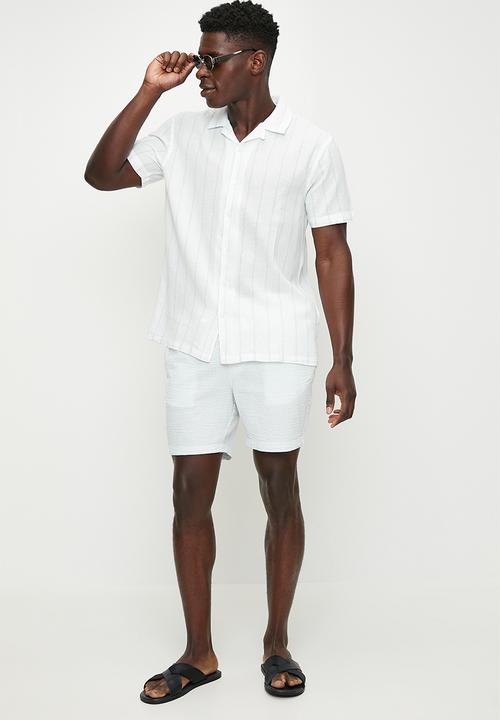 Brave Soul - Shirts - Optic White & Blue