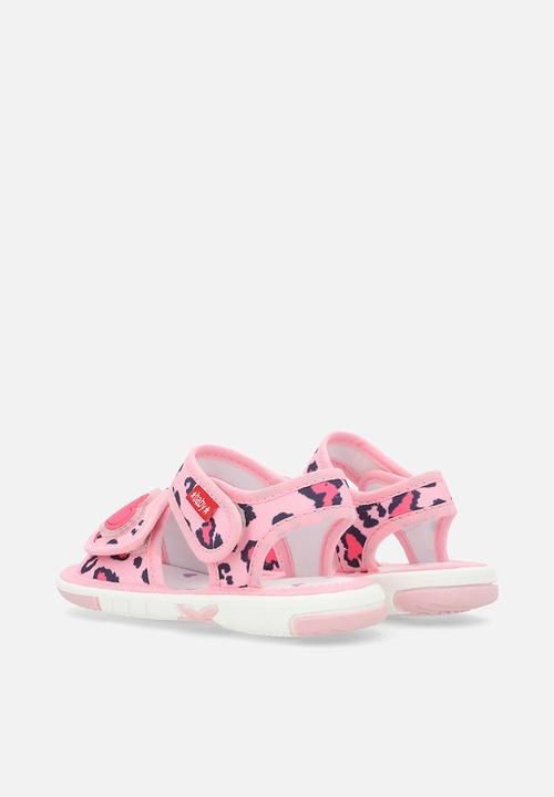 Pop Candy - Leopard printed sandals with squeaker - pink