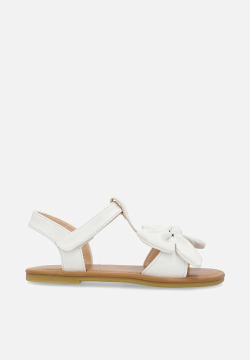 Pop Candy - Big bow sandals - white