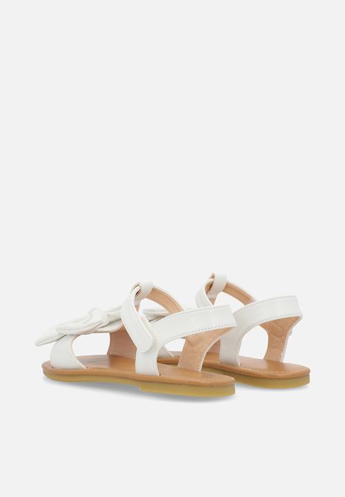 Pop Candy - Big bow sandals - white