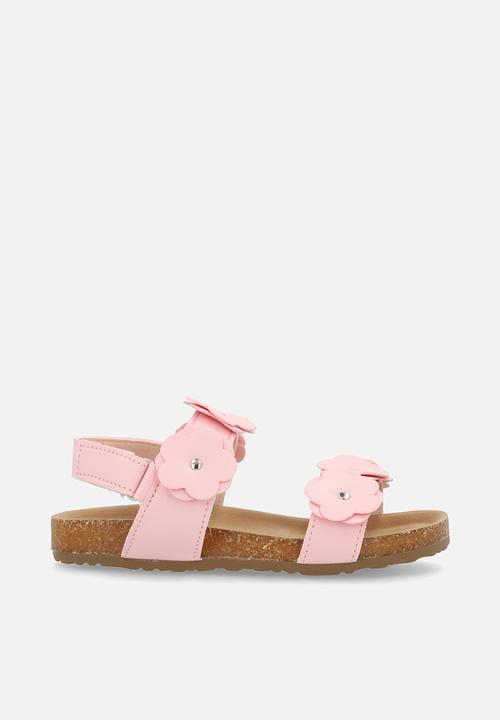 Pop Candy - Floral twin straps sandals - pink