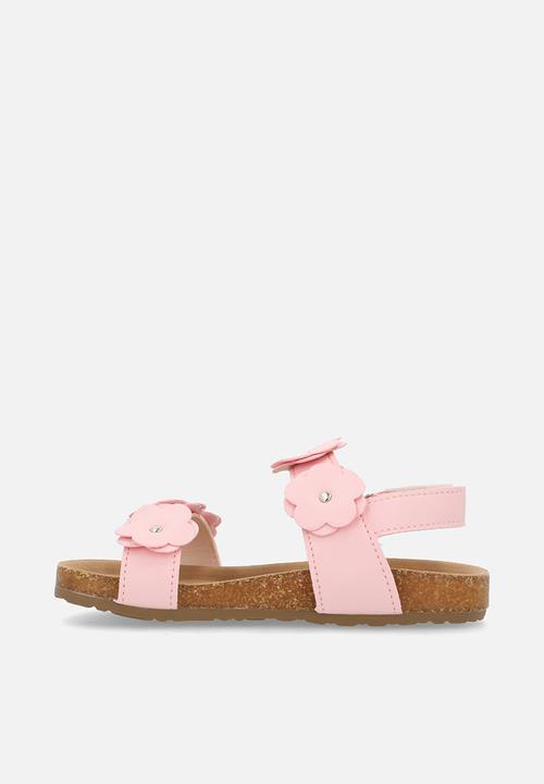 Pop Candy - Floral twin straps sandals - pink