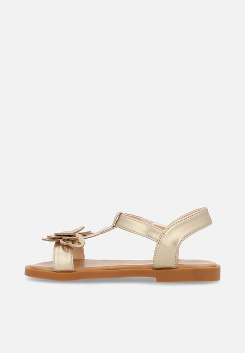 Pop Candy - Butterfly décor sandals - gold