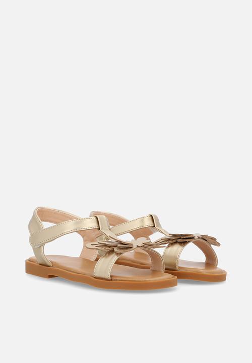 Pop Candy - Butterfly décor sandals - gold
