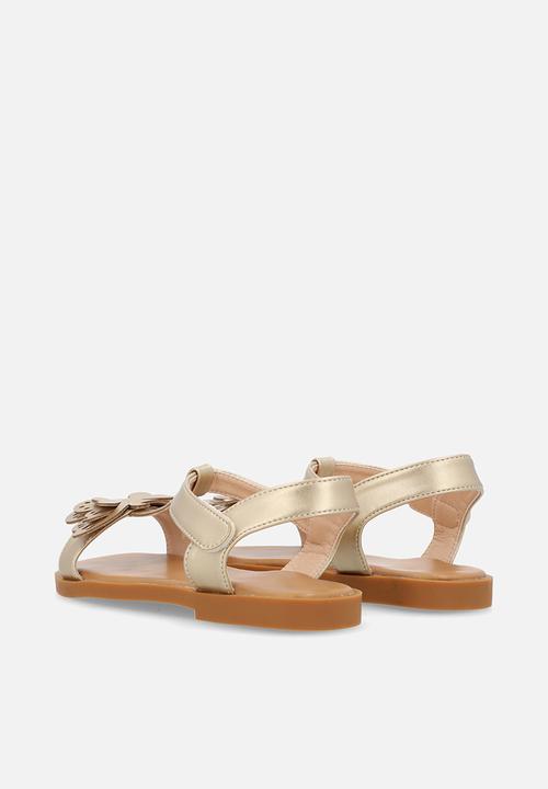 Pop Candy - Butterfly décor sandals - gold