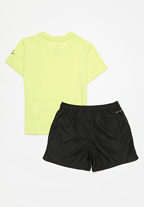 Nike - Nike woven short set - black & yellow