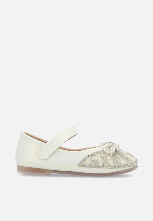 Pop Candy - Bow décor pumps - pearlescent silver