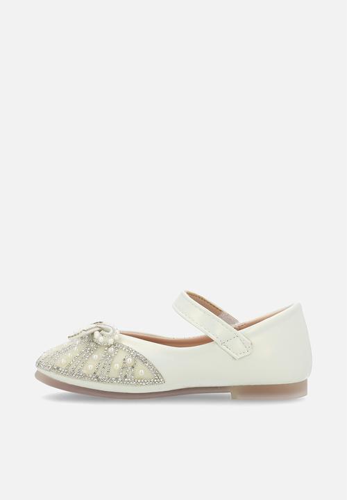 Pop Candy - Bow décor pumps - pearlescent silver