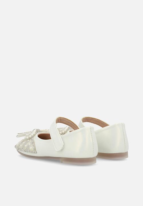 Pop Candy - Bow décor pumps - pearlescent silver
