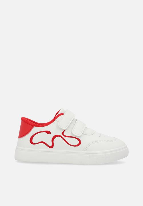 Pop Candy - Squiggle casual sneaker - white & red