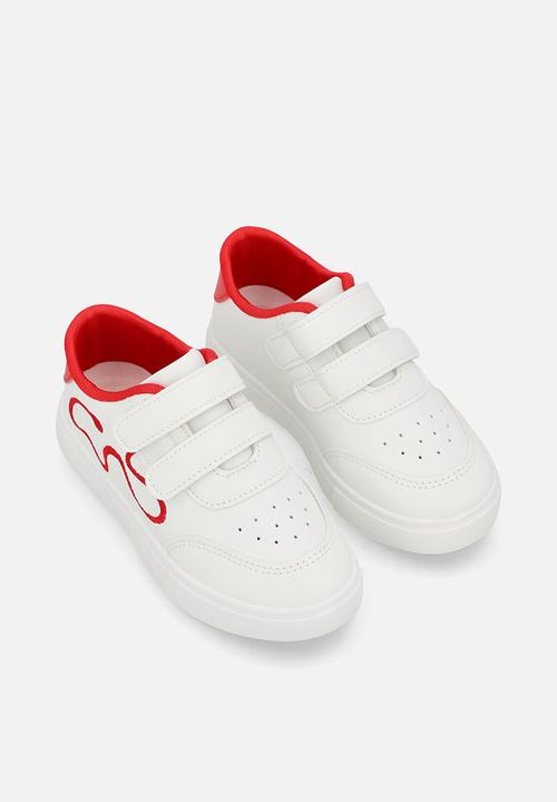 Pop Candy - Squiggle casual sneaker - white & red