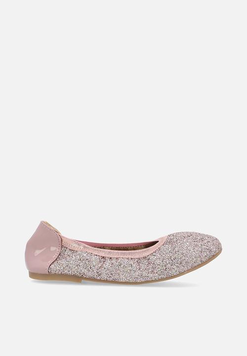 Pop Candy - Metallic glitter elasticated pumps - pink