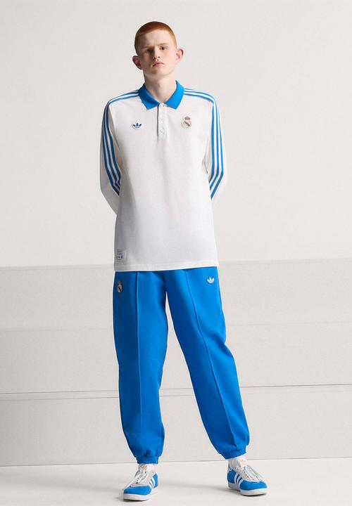 adidas Originals - Real Madrid Terrace Icons Long Sleeve Polo Shirt - White