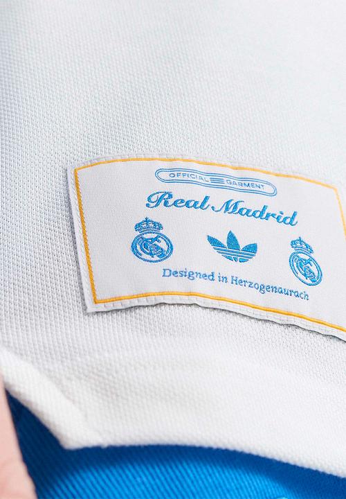adidas Originals - Real Madrid Terrace Icons Long Sleeve Polo Shirt - White
