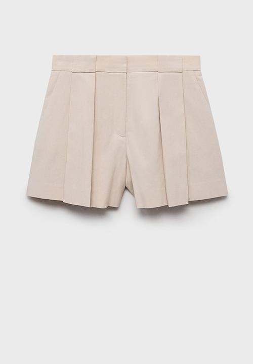 MANGO - Shorts Greta - Light Beige