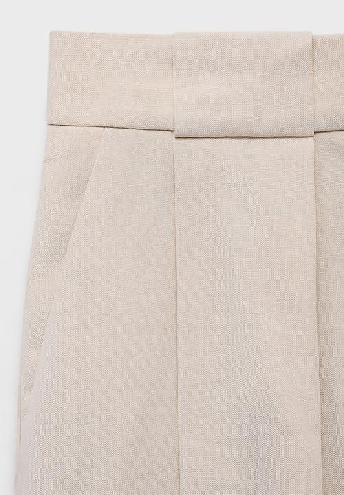 MANGO - Shorts Greta - Light Beige