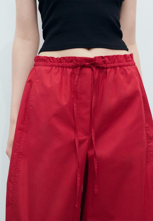 MANGO - Trousers Lupe - Red
