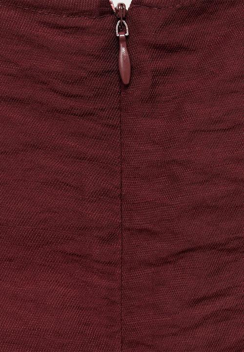 MANGO - Dress Olimpio - Dark Red