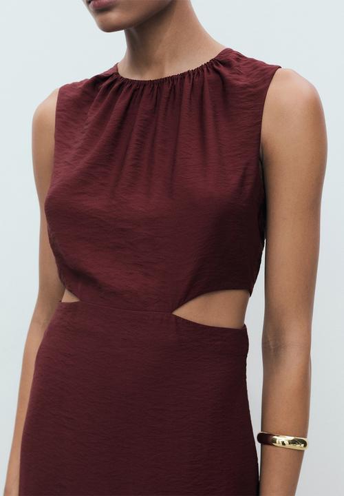 MANGO - Dress Olimpio - Dark Red
