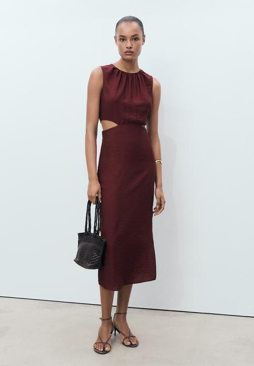 MANGO - Dress Olimpio - Dark Red