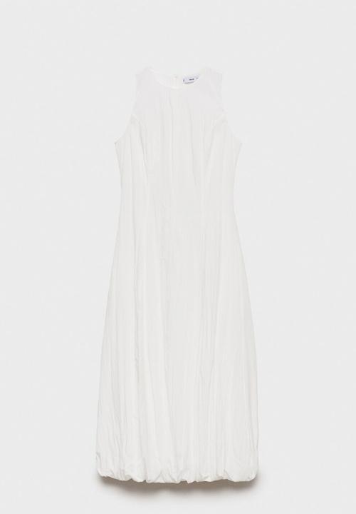 MANGO - Dress Pumpkin - White