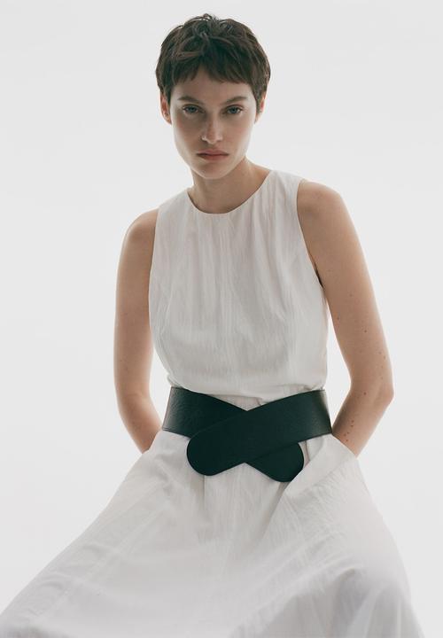 MANGO - Dress Pumpkin - White